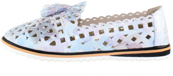 Pantofi casual dama piele naturala - Dogati shoes albastru multicolor - Marimea 39 