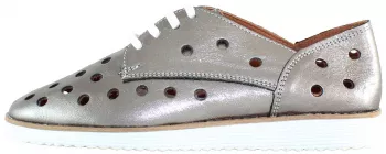 Pantofi casual dama piele naturala - Dogati shoes argintiu - Marimea 40 