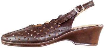 Pantofi cu toc dama piele naturala - Nicolis maro - Marimea 37