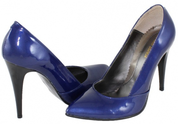 Pantofi cu toc dama piele naturala - Nike Invest bleumarin - Marimea 38 