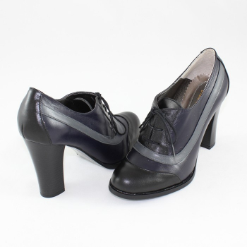 Pantofi cu toc dama piele naturala - Nike Invest negru albastru - Marimea 39 