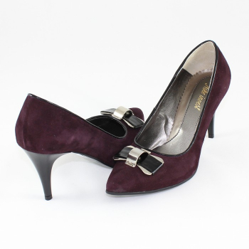 Pantofi cu toc dama piele naturala - Nike Invest violet - Marimea 38 