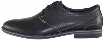 Pantofi eleganti barbati piele naturala - Pieton negru - Marimea 41 