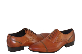 Pantofi eleganti barbati piele naturala - Saccio maro - Marimea 41 