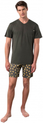 Pijama de barbati Vamp 18611 M 50 bumbac 50 modal petrol 
