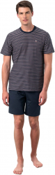 Pijama de barbati Vamp 18624 M bumbac albastru 
