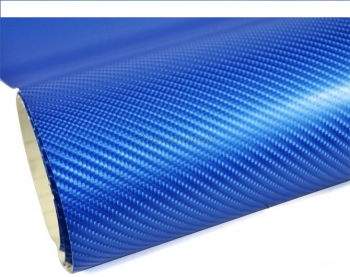 Rola Folie de Carbon Auto Premium 5D Dimensiune 1 x 1.5m Culoare Albastru Carbon