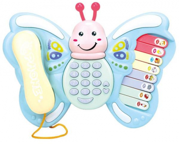 Jucarie muzicala cu pian si telefon Fluturas 