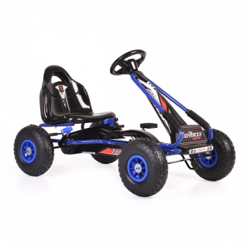 Kart cu pedale si roti gonflabile Top Racer Bleu GA815 