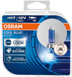 Set 2 becuri Osram H7 12V 80W PX26d Cool Blue Boost 5500K 