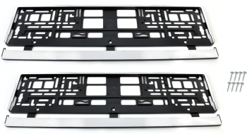 Set 2 buc Suport auto numar inmatriculare plastic + suruburi 