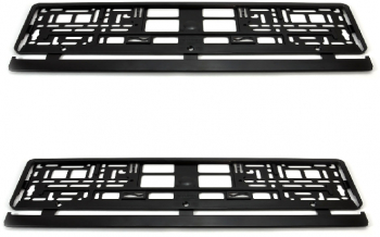 Set 2 buc suport numar inmatriculare - NEGRU 