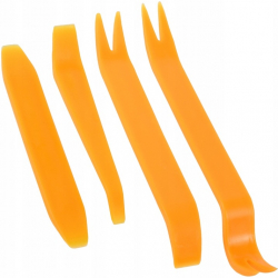 Set 4 piese pentru demontare tapiterie sau elemente de interior auto plastic portocaliu