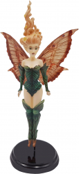 Figurina decorativa IdeallStore® Zana Focului rasina lucrata manual 17 cm verde 