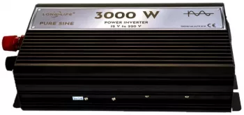 Invertor Sinus Pur Auto Intrare 12 V Putere 3000W Iesire 220 V 27 x 15 x 8 cm Negru 