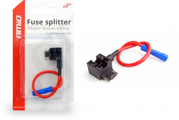 Soclu suport sigurante auto adaptor splitter 2xMicro maxim 20A 9mm 
