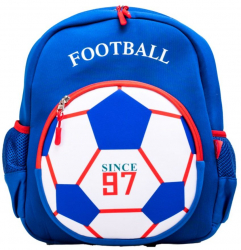 Ghiozdan Gradinita Daco Dimensiuni 33x32x13 cm Model Fotbal Bretele cu Burete Reglabil Material Poliester Culoare Albastru - ADACGH288 