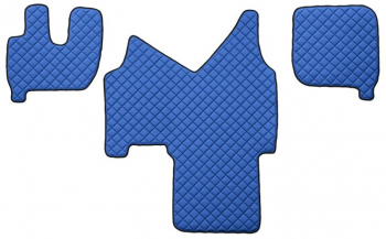 Set covorase camion piele ecologica compatibile cu IVECO STRALIS AS 2002-2012 cabina mare automata albastru 