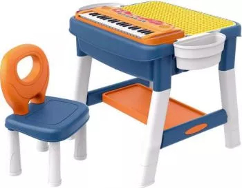 Masa tip lego cu scaunel si pian Buddy Fun 