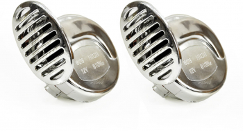 Claxon chrome 12V 2 buc CHR-01