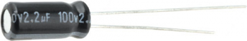 Condensator electrolitic THT 100uF 25VDC and Oslash 6 3x11mm and plusmn 20 