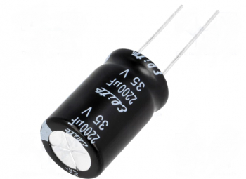 Condensator electrolitic THT 2200uF 35VDC and Oslash 16x25mm and plusmn 20 