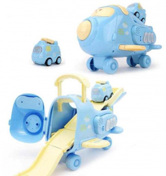 Jucarie avion cargo copii GO bleu 