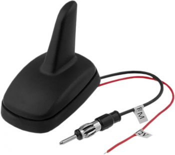Antena SHARK AM FM DIN 2dB 5dB neagra 12VDC 