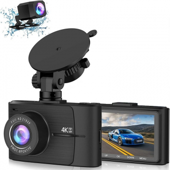 Camera de bord GIDA-CRIS 4K GC042 D2 cu inregistrare fata si spate chiar si pe timp de noapte rezolutie 3860x2160 pixeli 