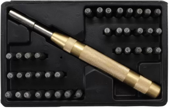Trusa cu poansoane automate numere si litere 4mm 