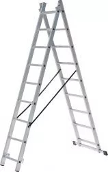Scara aluminiu 2 tronsoane 2x9 trepte lungimea max 3.75 m fabricata in UE 