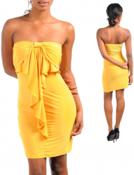 Rochie de Culoare Galbena Fara Bretele Statele Unite 