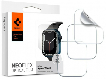 Folie protectie pentru ceas Apple Watch 4 5 6 SE 7 8 - 40mm 41mm Neo Flex 3 buc Spigen Transparent 