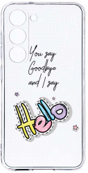 Husa Bestcase comp cu Samsung Galaxy S23 Plus Say Hello 2MM Soft Silicon prot cam T 148 