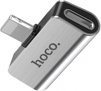 Adaptor Audio Lightning la Lightning Hoco LS24 Argintiu 