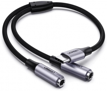 Adaptor Audio Type C la Jack Jack 25 cm Ugreen 30732 Argintiu 