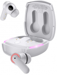 Casti Gaming Wireless Noise Cancelling joc lumini Hoco EW13 Gri 