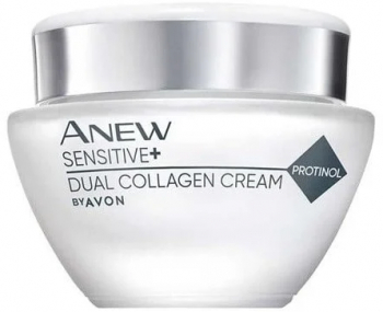 Crema Anew Sensitive plus Dual Collagen Avon White 