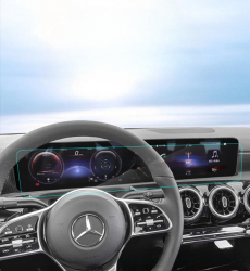 Folie de protectie ecran ceasuri de bord si navigatie GIDA-CRIS GC051 din sticla securizata compatibil Mercedes-Benz GLA/GLB/GLC 2019-2022 