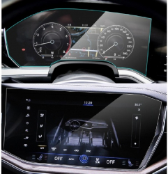 Folie de protectie ecran ceasuri de bord si navigatie GIDA-CRIS GC052 din sticla securizata compatibil VW Touareg 2019-2022 antireflex si