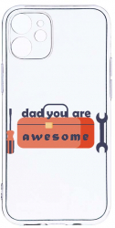 Husa Bestcase comp cu Apple iPhone 11 Awesome Dad 2MM Soft Silicon prot cam T 794 