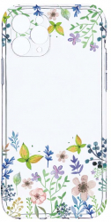 Husa Bestcase comp cu Apple iPhone 11 Pro Max Butterfly Flowers 2MM Soft Silicon prot cam T 95 