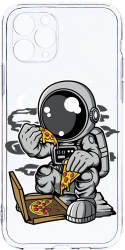 Husa Bestcase comp cu Apple iPhone 11 Pro Max Astronaut Pizza 2MM Soft Silicon prot cam T 1004 