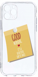 Husa Bestcase comp cu Apple iPhone 11 Pro Good Morning Sticker 2MM Soft Silicon prot cam T 48 