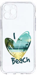 Husa Bestcase comp cu Apple iPhone 11 Pro Max I Love Beach 2MM Soft Silicon prot cam T 835 