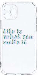 Husa Bestcase comp cu Apple iPhone 11 Pro Life is What You Make It 2MM Soft Silicon prot cam T 491 