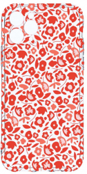 Husa Bestcase comp cu Apple iPhone 11 Pro Red Floweres Pattern 2MM Soft Silicon prot cam T 631 