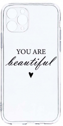 Husa Bestcase comp cu Apple iPhone 11 Pro You Are Beautiful 2MM Soft Silicon prot cam T 477 