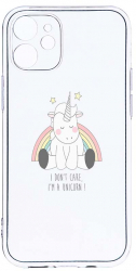 Husa Bestcase comp cu Apple iPhone 11 Unicorn - I Dont Care 2MM Soft Silicon prot cam T 524 