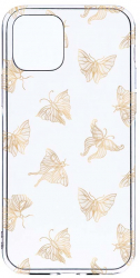Husa Bestcase comp cu Apple iPhone 12 Pro Gold Butterfly 2MM Soft Silicon prot cam T 919 